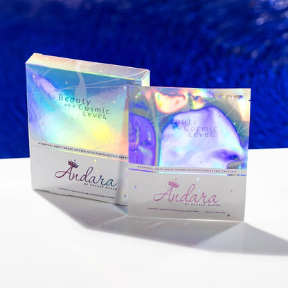 Hydrogel Sheet Mask Infused with Piezoelectric Crystals - 8 Pack - Andara® by Eraser Queen