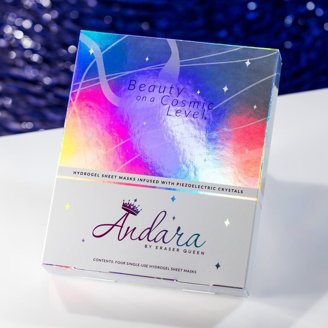 Hydrogel Sheet Mask Infused with Piezoelectric Crystals - 8 Pack - Andara® by Eraser Queen